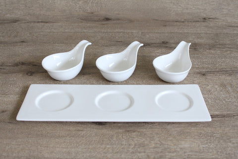 Spoon Saucer Set with Tray