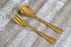 Classic 2 Piece Salad/Serving Set Shiny Gold