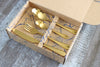 Classic 16 or 24 Piece Table Cutlery Shiny Gold