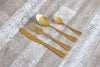 Classic 16 or 24 Piece Table Cutlery Matte Gold